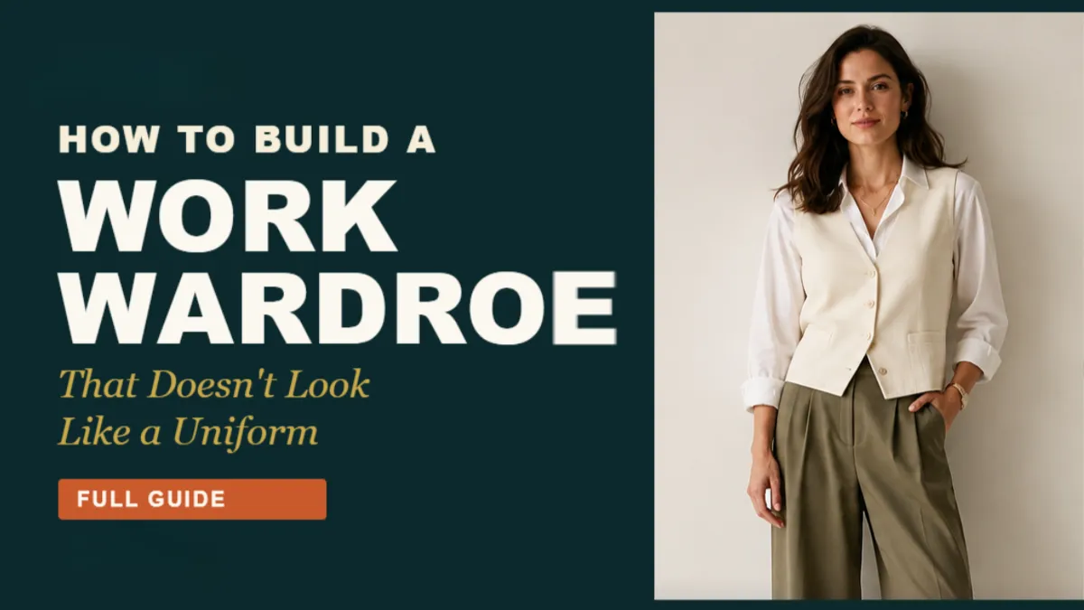 how to build a work wardrobe that doesn't look like a uniform — editorial work outfit styling guide.