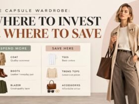 Affordable capsule wardrobe guide showing where to invest and where to save on fall pieces
