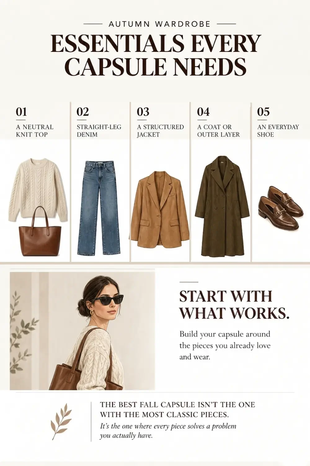 Five essential clothing pieces for a versatile autumn wardrobe